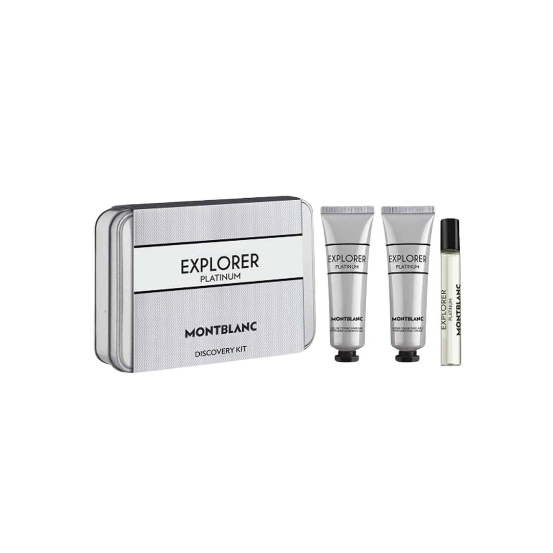 Mont Blanc Explorer Platinum EDP Discovery Kit Gift Set for Men