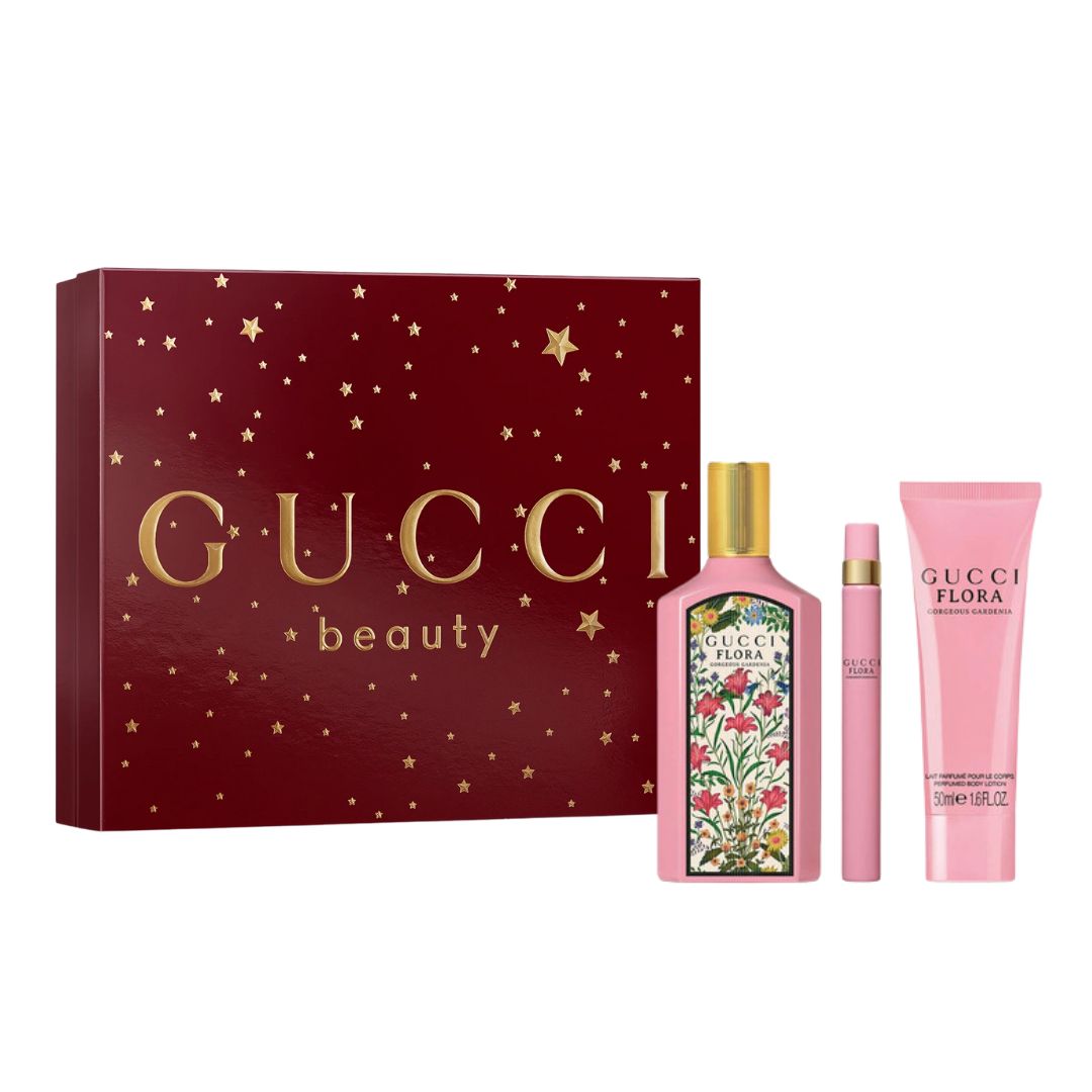 Gucci Flora Gorgeous Gardenia EDP 100ml 3pc Gift Set for Women