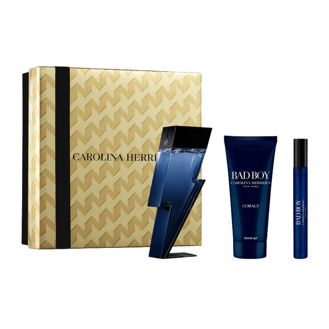 Carolina Harrera Bad Boy Cobalt EDP 100ml 3pc Gift Set