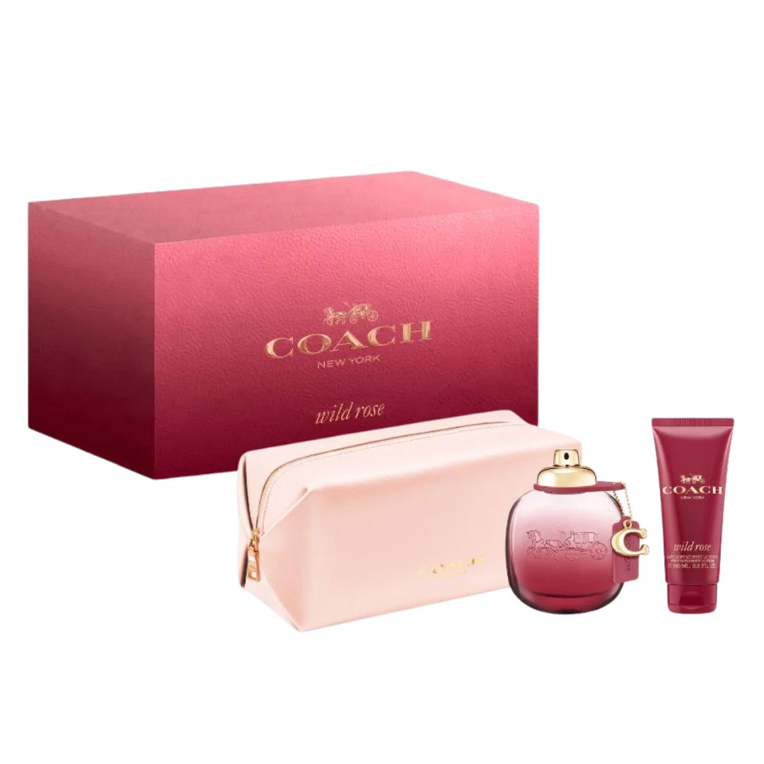 Coach Wild Rose EDP 90ml 3pc Gift Set For Women