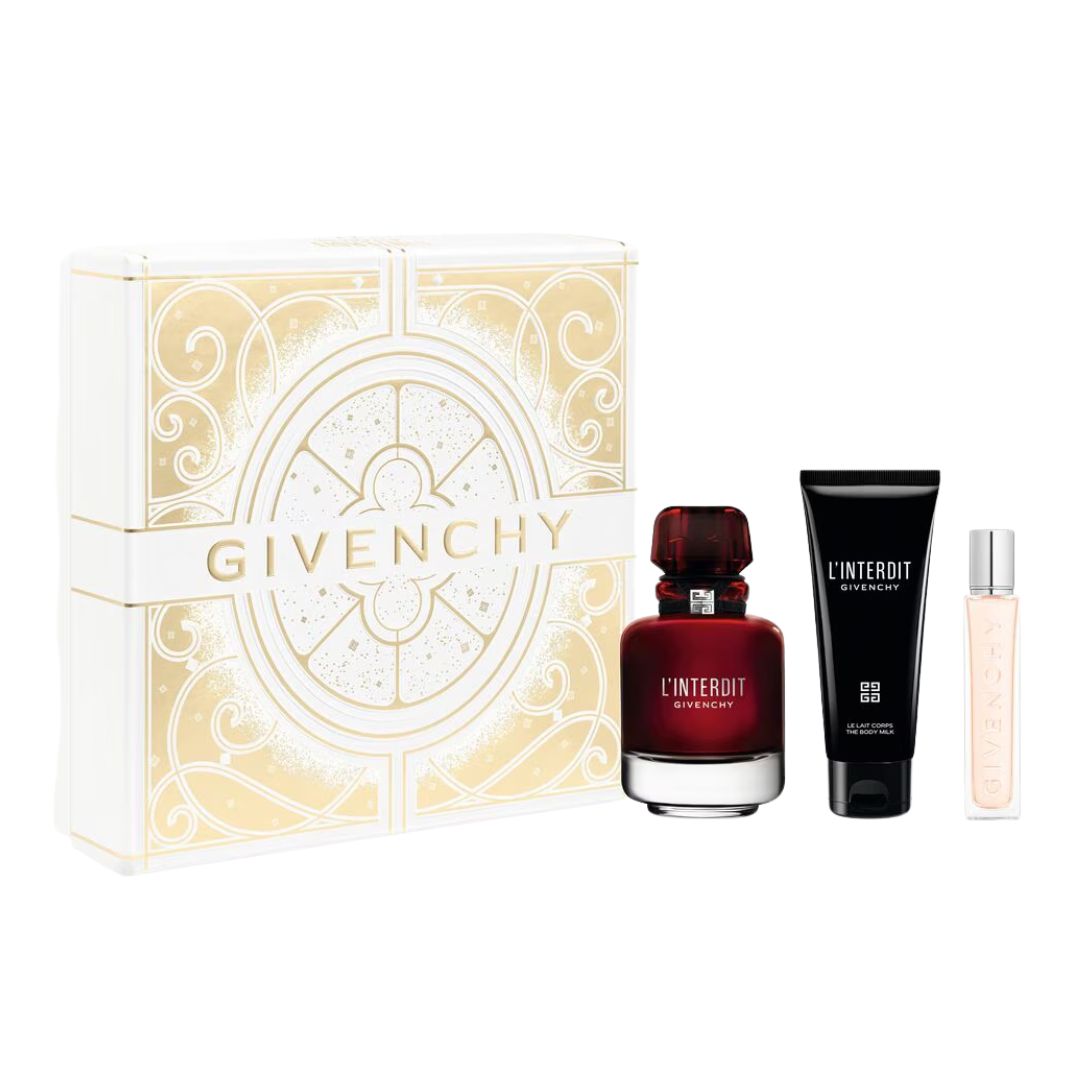 Givenchy L’Interdit Rouge EDP 80ml 3-Piece Gift Set – Women