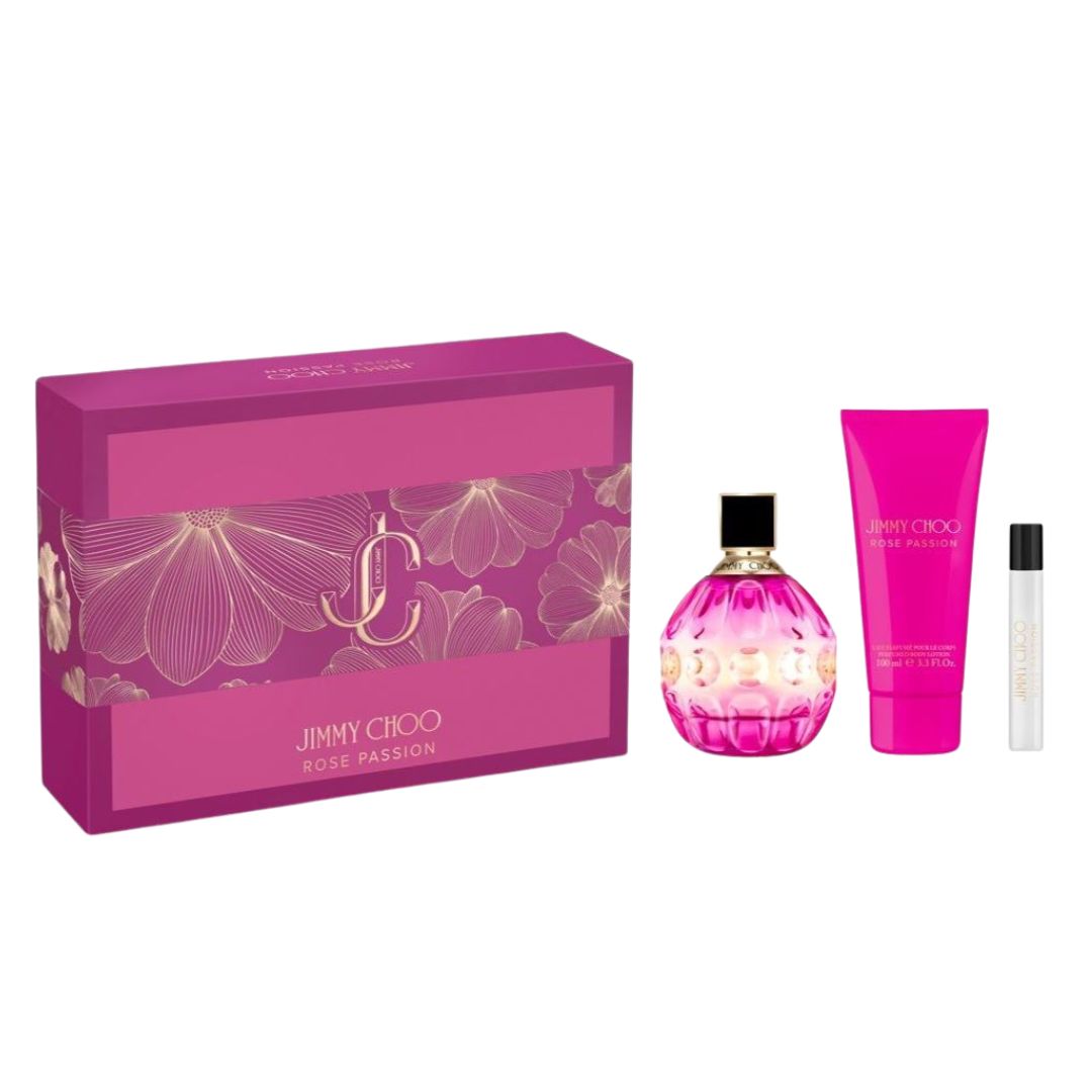 Jimmy Choo Rose Passion EDP 100ml 3pc Gift Set for Women