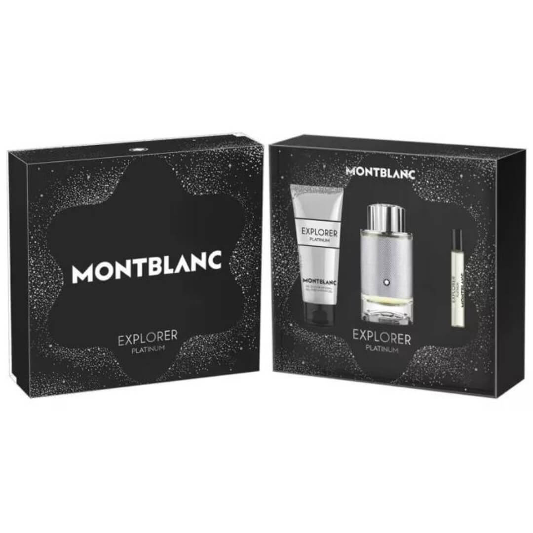 Mont Blanc Explorer Platinum EDP 100ml 3-Piece Gift Set for Men