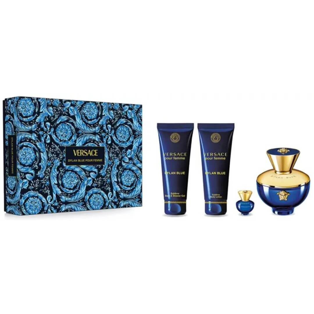 Versace Dylan Blue EDP 100ml 4 Piece Gift Set for Women
