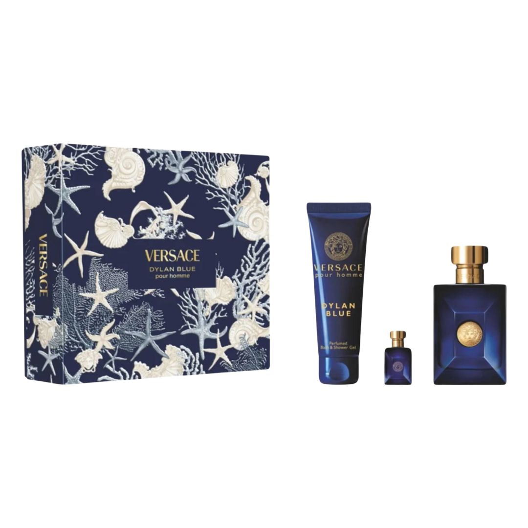 Versace Dylan Blue Pour Homme EDT 100ml 3 Piece Gift Set