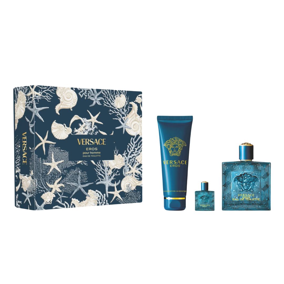 Versace Eros Pour Homme EDT 100ml 3 Piece Gift Set